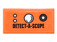 Part No: 3069pb0452  Name: Tile 1 x 2 with Round Buttons and 'DETECT-A-SCOPE' Pattern (Sticker) - Set 76052