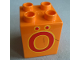 Part No: 31110pb118  Name: Duplo, Brick 2 x 2 x 2 with Letter O Umlaut Pattern