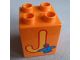 Part No: 31110pb123  Name: Duplo, Brick 2 x 2 x 2 with Letter J and Jacket Pattern
