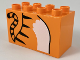Part No: 31111pb042  Name: Duplo, Brick 2 x 4 x 2 with Tiger Body and Tail Pattern