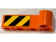 Part No: 32140pb20R  Name: Technic, Liftarm, Modified Bent Thick L-Shape 2 x 4 with Black and Yellow Danger Stripes Pattern on Inside Model Right Side (Sticker) - Set 42062