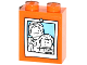 Part No: 3245cpb027  Name: Brick 1 x 2 x 2 with Inside Stud Holder with Female and Boy Minifigure Photo Pattern (Sticker) - Set 60036