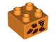 Part No: 3437pb069  Name: Duplo, Brick 2 x 2 with 5 Ladybugs Pattern