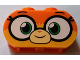 Part No: 35477pb001  Name: Brick, Modified 1 x 3 with Round Ends with Large Eyes and Smile Pattern (Dr. Fox / Unikitty)