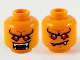 Part No: 3626cpb2704  Name: Minifigure, Head Dual Sided Alien, Pronounced Brow, Red Eyes, White Fangs, Wide Open Mouth / Lopsided Frown Pattern - Hollow Stud