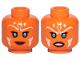 Part No: 3626pb2650  Name: Minifigure, Head Dual Sided Alien with SW Ahsoka, Blue Eyes and White Lines, Smile / Frown Pattern