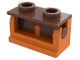 Part No: 3937c12  Name: Hinge Brick 1 x 2 with Reddish Brown Top Plate (3937 / 3938)