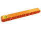 Part No: 40490pb062  Name: Technic, Liftarm Thick 1 x 9 with Yellow Danger Sign Pattern (Sticker) - Set 42128