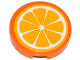 Part No: 4150pb158  Name: Tile, Round 2 x 2 with Orange Fruit Slice Pattern (Sticker) - Set 41035
