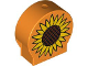 Part No: 41970pb05  Name: Duplo, Brick 1 x 2 x 2 Round Top with Sunflower Pattern