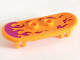 Part No: 42511pb21  Name: Minifigure, Utensil Skateboard Deck with Magenta Flames Pattern (Sticker) - Set 41335
