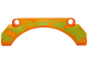 Part No: 42531pb008L  Name: Technic, Panel Car Mudguard Arched 9 x 2 x 3 Straight Top with Lime Animal Print Pattern Model Left Side
