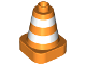Part No: 47408px1  Name: Duplo Cone 2 x 2 x 2 Square Base with White Stripes Pattern