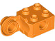 Part No: 48171  Name: Technic, Brick Modified 2 x 2 with Pin Hole and Rotation Joint Ball Half Vertical