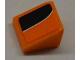 Part No: 54200pb035L  Name: Slope 30 1 x 1 x 2/3 with White Line on Orange and Black Pattern Model Left (Sticker) - Set 8125