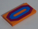 Part No: 87079pb0275  Name: Tile 2 x 4 with Magenta and Medium Azure Octagonal Carpet Pattern (Sticker) - Set 71006