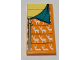 Part No: 87079pb0915  Name: Tile 2 x 4 with Dark Turquoise and Orange Sleeping Bag with Deer Pattern (Sticker) - Set 41392