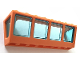 Part No: 89648c02  Name: Window 2 x 8 x 2 Boat with Trans-Light Blue Glass (89648 / 89649)