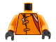 Part No: 973pb0272c01  Name: Torso Racers Jacket with Straps, Red & White Stripes Pattern / Orange Arms / Black Hands