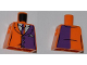 Part No: 973pb1006  Name: Torso Batman Suit with Dark Purple Half Panel and Tie Pattern