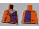 Part No: 973pb1007  Name: Torso Batman Jacket with Dark Purple Half Panel, Pockets and Zippers Pattern