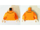 Part No: 973pb2063c01  Name: Torso Female Figure with Dark Orange Outlines and Black Collar Outline Pattern (Velma) / Orange Arms / Light Nougat Hands