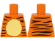 Part No: 973pb4065  Name: Torso Black Tiger Stripes and Tan Chest Pattern (BAM)