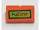 Part No: BA136pb05  Name: Stickered Assembly 2 x 1 x 2/3 with Black and Red 'FuZone' on Lime Rectangle with Border Pattern (Sticker) - Set 8125 - 2 Slope 30 1 x 1 x 2/3