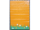Part No: 6892c01pb03  Name: Scala Wall, Vertical Grooved 18 x 2 x 22 2/3 with Medium Green & White / Orange with Grass Pattern