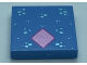 Part No: 3068pb1516  Name: Tile 2 x 2 with Metallic Light Blue Spots and Metallic Pink Diamond Pattern (Bruni)