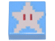Part No: 3070pb169  Name: Tile 1 x 1 with Super Mario Pixelated Super Star Pattern