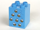 Part No: 31110pb038  Name: Duplo, Brick 2 x 2 x 2 with 8 Bees Pattern