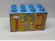 Part No: 31111pb025  Name: Duplo, Brick 2 x 4 x 2 with Tools on Yellow Background Pattern