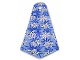 Part No: 37326  Name: Mini Doll, Cape Cloth, Friends, Long Narrow with Small Top Hole and Silver Snowflakes Pattern