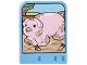 Part No: 42180pb02  Name: Story Builder Farmyard Fun Card with Pig in Mud with Carrots Pattern