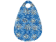 Part No: 49568  Name: Minifigure Cape Cloth with Single Top Hole and Rounded Edges with Blue and Silver Iridescent Snowflakes Pattern - Traditional Starched Fabric