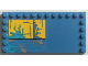 Part No: 6178pb018  Name: Tile, Modified 6 x 12 with Studs on Edges with Worn Yellow and Blue Panel Pattern (Sticker) - Set 75157