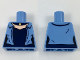 Part No: 973pb2951  Name: Torso Female Jacket over Dark Blue Shirt and Necklace, Light Nougat Neck Pattern