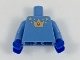 Part No: 973pb3078c01  Name: Torso with Gold Stars and Crown with Red Diamond Jewel Pattern / Medium Blue Arms / Blue Hands