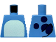 Part No: 973pb6129  Name: Torso with Light Aqua Stomach, Dark Blue Spots and Tail on Back Pattern
