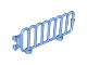 Part No: 98190  Name: Duplo Fence Railing with Scalloped Top and Clips on End