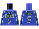 Part No: 973bpb133  Name: Torso NBA Milwaukee Bucks #7 Toni Kukoc Pattern