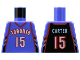 Part No: 973bpb137  Name: Torso NBA Toronto Raptors #15 (Road Jersey) Pattern