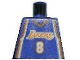 Part No: 973bpb182  Name: Torso NBA Los Angeles Lakers #8 (Road Jersey) Pattern