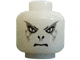 Part No: 3626bpx330a  Name: Minifigure, Head Alien with HP Voldemort Silver Pattern - Blocked Open Stud