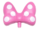 Part No: 24634pb01  Name: Minifigure, Bow Large with Small Pin with White Polka Dots on Front and Back Pattern