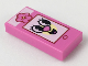 Part No: 3069pb0674  Name: Tile 1 x 2 with PowerPuff Cell Phone / Smartphone with Flower Bow Pattern