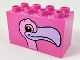 Part No: 31111pb053  Name: Duplo, Brick 2 x 4 x 2 with Flamingo Head Pattern