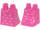 Part No: 36036pb086  Name: Lower Body, Skirt with Bright Pink Flowers and Magenta Creases Pattern (BAM)