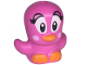 Part No: 3918pb01  Name: Bird, Chick with Open Wings with Large Black and White Eyes, Eyelids, Bright Pink Circles on Cheeks, Orange Beak and Feet Pattern (Sonic the Hedgehog Flicky)